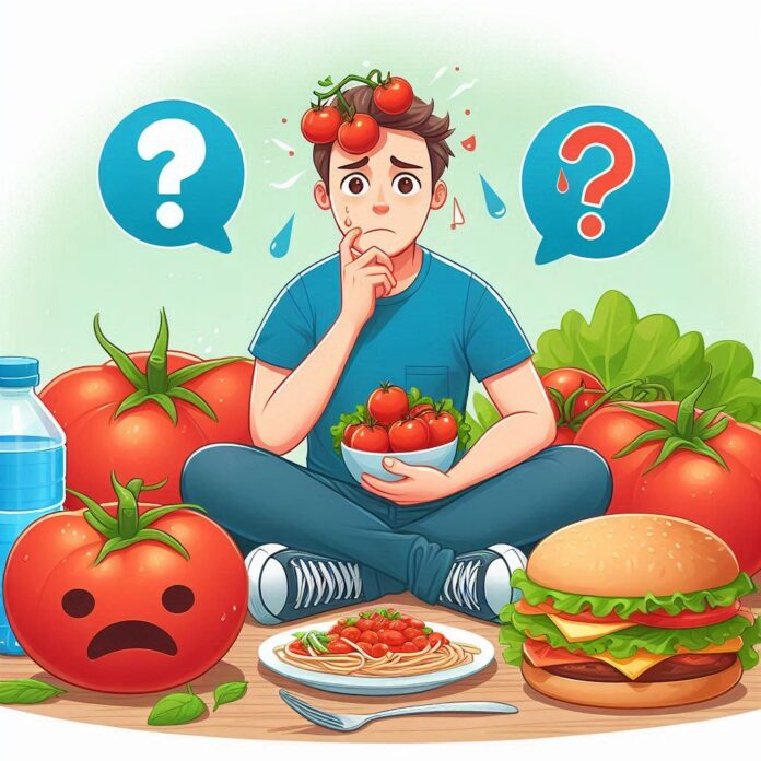 Why eating tomatoes is beneficial for managing stress?