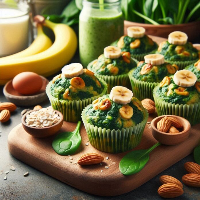 Homemade Spinach-Banana Mini Muffins